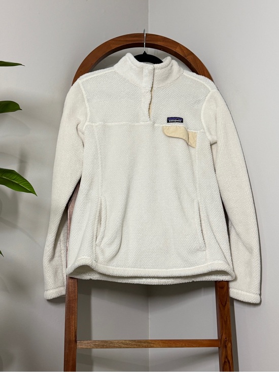 Patagonia Sweaters - Patagonia LARGE Cream Re Tool Snap T Pullover Fleece Sweater Style 25443